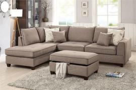 June Collection F6544 Reversible Mocha Sectional