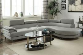 Ivins F6984 Curved Grey Modern Sectional