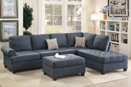 Pima F6991 Dark Blue Reversible Tufted Sectional