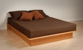 Oak Full Platform Bed OBD5475