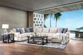 Marisol Ivory Fabric Sectional SM1113 by Furniture of America