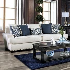 Germaine Ivory Fabric Sofa SM1282-SF by Furniture of America 