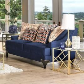 Sisseton Navy Fabric SM2210-LV by Furniture of America
