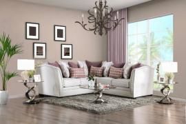 Kizzy Beige Fabric Sectional SM2677 by Furniture of America