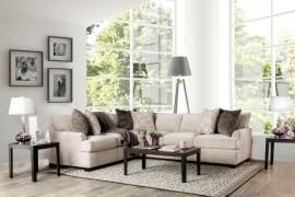 Alisa Ivory Fabric Sectional SM3079 by Furniture of America