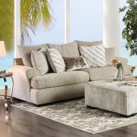 Anthea Beige Wooven Fabric SM5140-SF Sofa by Furniture of America