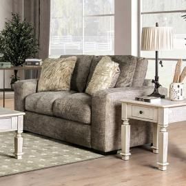 Crane Brown Fabric Loveseat SM5154-LV by Furniture of America