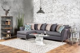 Hetland SM6201 Gray Contemporary Loose back Sectional Sofa