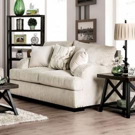 Zayla Golden Ivory Fabric Loveseat SM6223-LV by Furniture of America