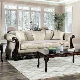 Newdale Ivory Fabric Sofa SM6425-SF by Furniture of America