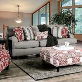  Ames Charcoal Fabric Sofa SM8250-SF by Furniture of America