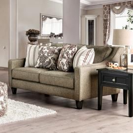 Fillmore Warm Gray Fabric Loveseat SM8350-LV by Furniture of America